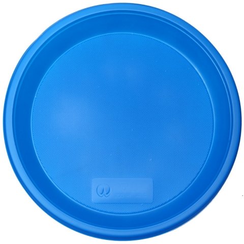 Тарелка одноразовая пластиковая «Мистерия» плоская, диаметр 21 см, синяя