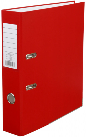 Папка-регистратор «Эко» с односторонним ПВХ-покрытием корешок 70 мм, красный