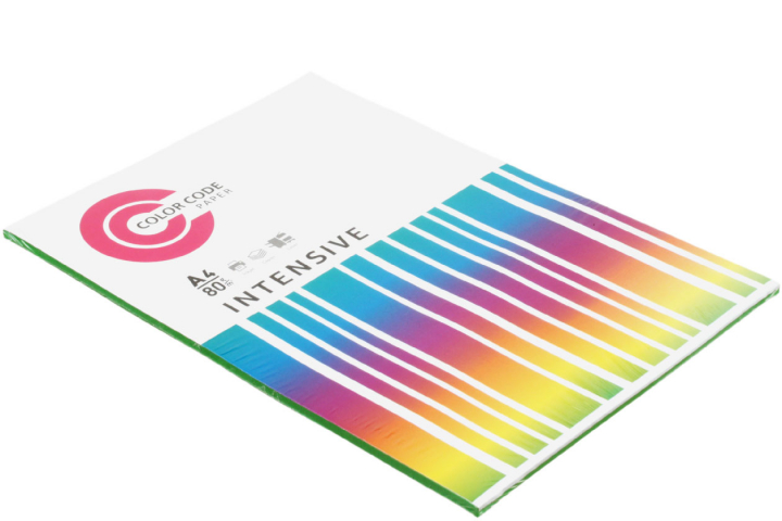 Бумага офисная цветная Color Code Intensive А4 (210×297 мм), 80 г/м², 50 л., зеленая