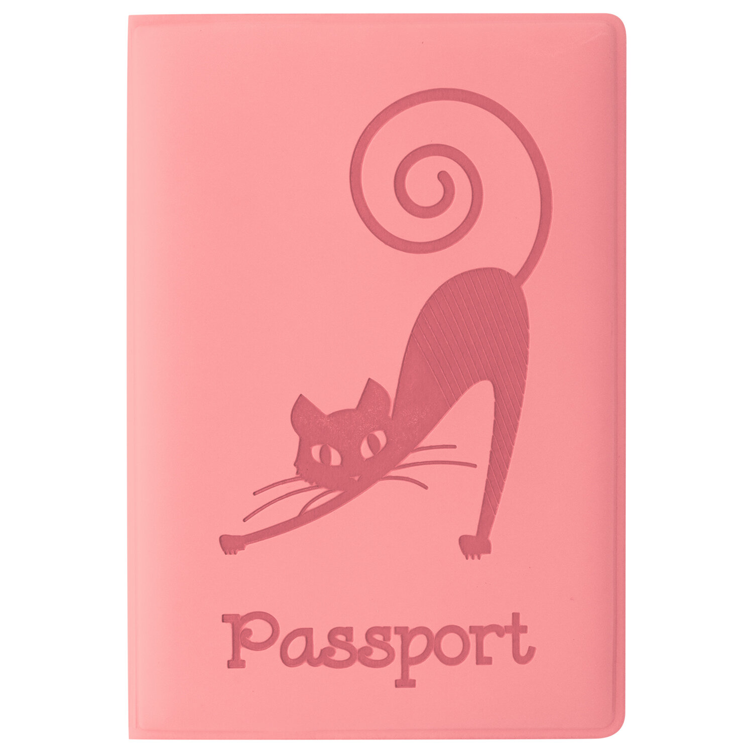 Обложка для паспорта Staff 138×97 мм, «Кошка», персиковая