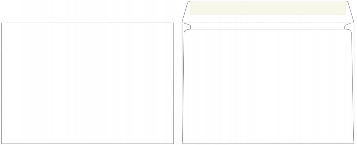 Конверт почтовый 229×324 мм (С4) декстрин, чистый