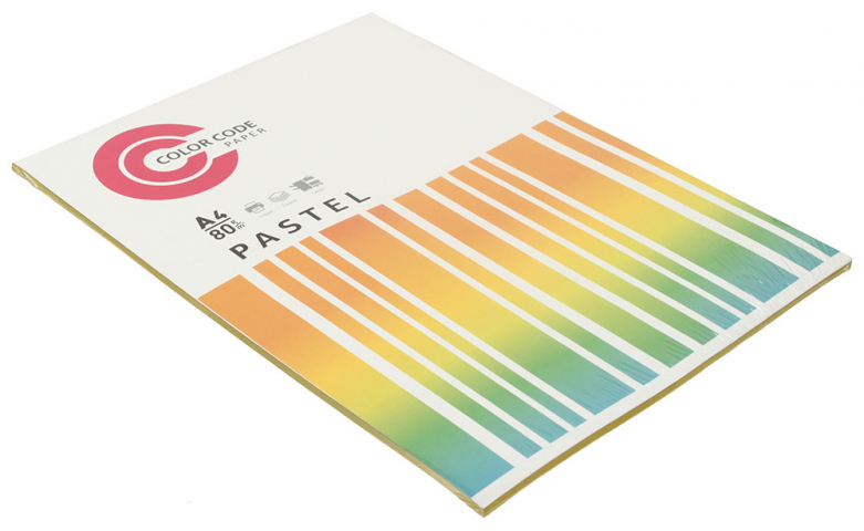 Бумага офисная цветная Color Code Pastel А4 (210×297 мм), 80 г/м², 50 л., желтая