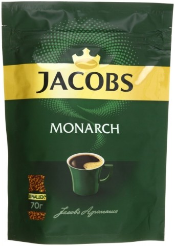 Кофе растворимый Jacobs Monarch 70 г, в пакете