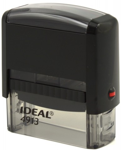 Автоматическая оснастка Ideal 4913 для клише штампа 58×22 мм, корпус черный