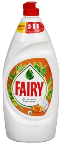 Средство для мытья посуды Fairy 900 мл, «Апельсин и лимонник»