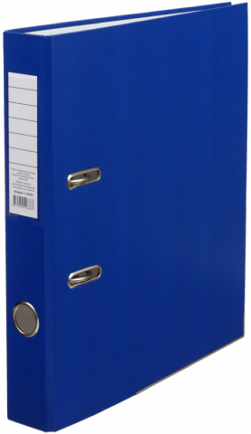 Папка-регистратор «Эко» с односторонним ПВХ-покрытием корешок 50 мм, ярко-синий