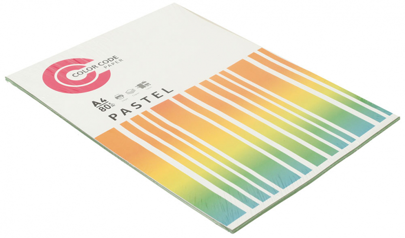 Бумага офисная цветная Color Code Pastel А4 (210×297 мм), 80 г/м², 50 л., зеленая