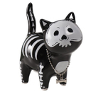 Копилка керамическая Sima-Land, 12,4×6,6×13,8 см, «Котик-скелет» (с заглушкой на дне)