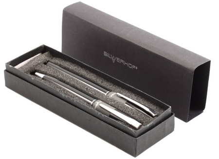 Набор ручек подарочных Silwerhof Fata Morgana, корпус черный с серым
