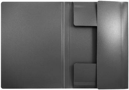 Папка пластиковая на резинке Sponsor, толщина пластика 0,5 мм, черная