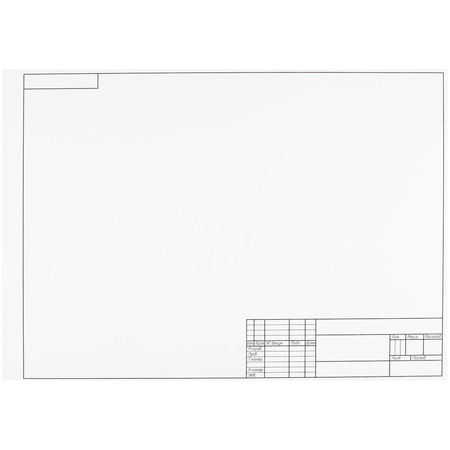 Папка для черчения BG, А3 (420*297 мм), 10 л., 160 г/м², с горизонтальной рамкой