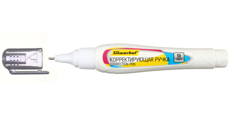 Корректирующая ручка Silwerhof, 9 мл, металлический пишущий узел Корректирующая ручка Silwerhof, 9 мл, металлический пишущий узел