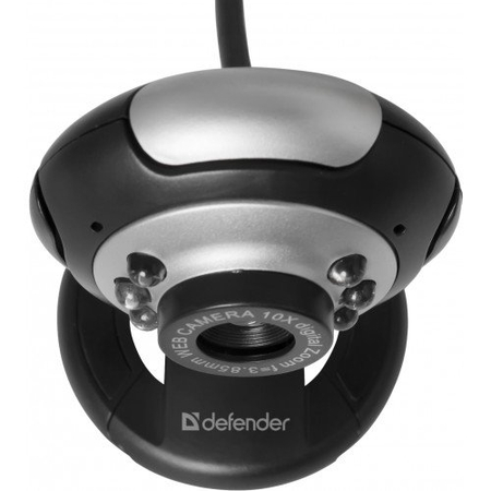 WEB-камера Defender C-110, USB, проводная, черно-серая