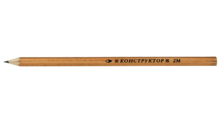 Карандаш чернографитный «Конструктор», твердость грифеля 2М, непрокрашенный Карандаш чернографитный «Конструктор», твердость грифеля 2М, непрокрашенный