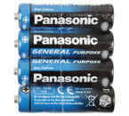 Батарейки солевые Panasonic General Purpose, AA, R6, 1.5V, 4 шт.