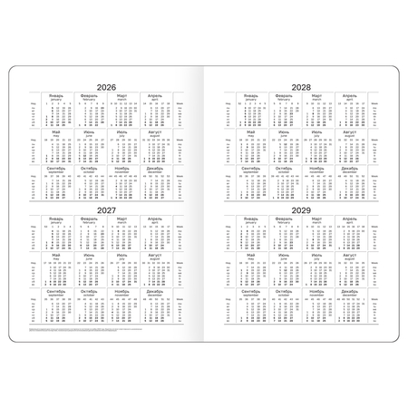 Ежедневник недатированный BG Monochrome, 145*210 мм, 136 л., Anemone