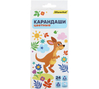 Карандаши цветные «Веселые друзья», 24 цвета, длина 175 мм