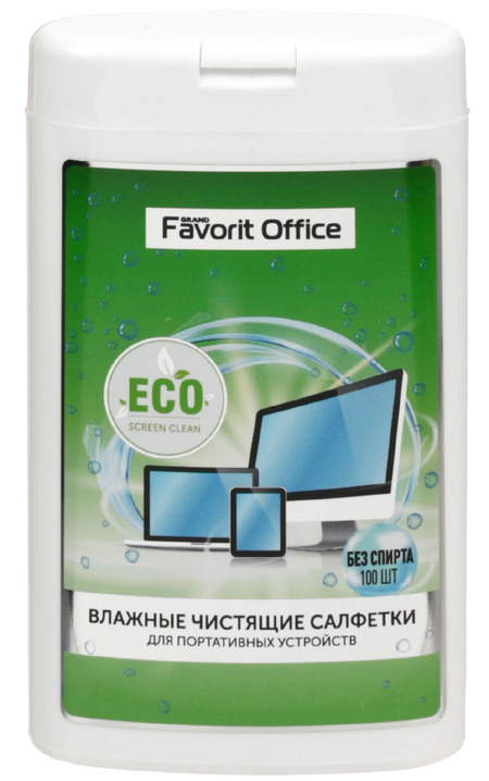 Салфетки чистящие для ноутбуков Favorit Office, 100 шт., Noteebook Clean 