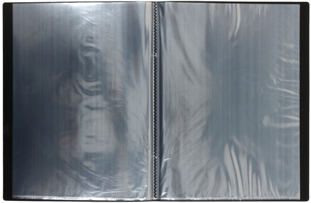 Папка пластиковая на 10 файлов «Стамм», толщина пластика 0,5 мм, черная