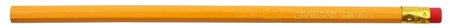 Карандаш чернографитный Sponsor, твердость грифеля ТМ, с ластиком, корпус желтый