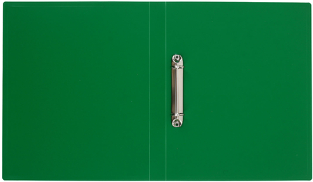 Папка пластиковая на 2-х кольцах Buro, толщина пластика 0,4 мм, зеленая