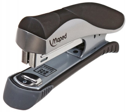 Степлер Ergologic, скобы №24/6, №26/6, 20-25 л., 130 мм, серый с черным Степлер Ergologic, скобы №24/6, №26/6, 20-25 л., 130 мм, серый с черным