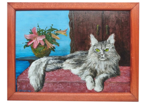 Картина «Кот» №2604 (Джонс А.С.), 17×24 см, холст, масло