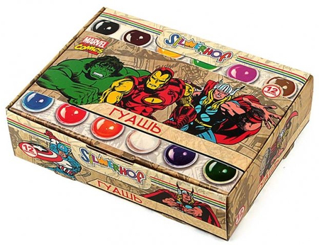 Гуашь Marvel Comics, 12 цветов*20 мл Гуашь Marvel Comics, 12 цветов*20 мл