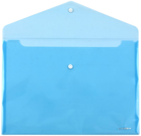 Папка-конверт пластиковая на кнопке Economix, толщина пластика 0,18 мм, ассорти