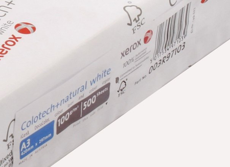 Бумага офисная Xerox Colotech+ Natural White, А3 (297*420 мм), 100 г/м2, 500 л.