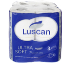 Бумага туалетная Luscan Deluxe, 8 рулонов, ширина 90 мм, белая