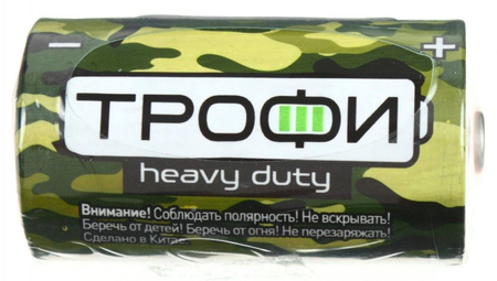 Батарейка солевая «Трофи» Heavy Duty, D, R20, 1.5V Батарейка солевая «Трофи» Heavy Duty, D, R20, 1.5V
