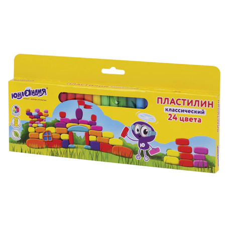Пластилин классический «Юнландия. Юнландик-Архитектор», 24 цвета, 480 г. Пластилин классический «Юнландия. Юнландик-Архитектор», 24 цвета, 480 г.