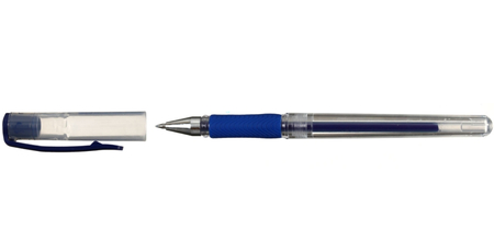 Ручка гелевая Crown Jell-Belle, корпус прозрачный, стержень синий