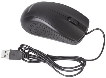 Мышь компьютерная Sonnen М-201, USB, проводная, черная