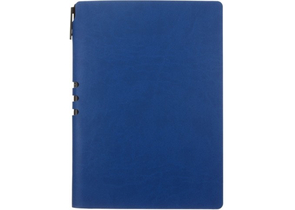 Ежедневник недатированный с ручкой Lorex, 155×215 мм, 128 л., синий/оранжевый срез