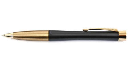 Ручка подарочная шариковая Parker Urban Muted CT, корпус черный с золотистыми вставками