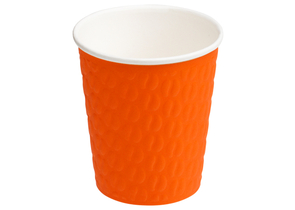 Стаканы одноразовые бумажные OfficeClean (двухслойные), 250 мл, 33 шт., оранжевые