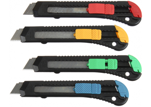 Нож канцелярский Silwerhof Eco, ширина лезвия 18 мм, корпус ассорти