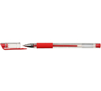 Ручка гелевая Attache Economy, корпус прозрачный, стержень красный