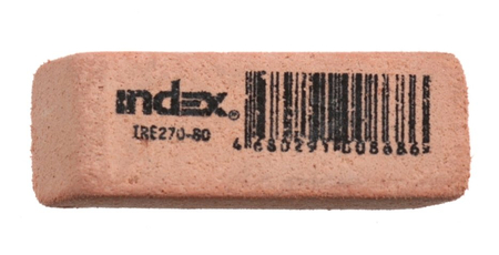 Ластик Index IRE270-80, 40*12 мм, оранжевый