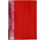 Папка пластиковая на 20 файлов «Бюрократ», толщина пластика 0,6 мм, красная