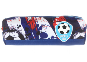 Пенал-тубус «Юнландия. Single», 190×40×60 мм, Football, синий