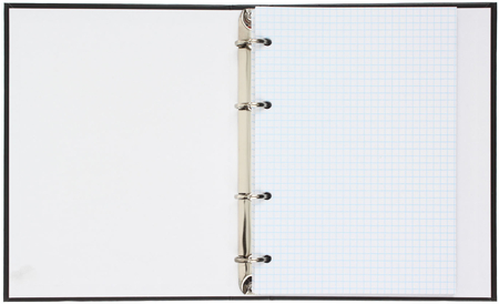 Тетрадь общая А5, 120 л. на кольцах Prof-Press, 165*215 мм, клетка, «Надпись на черном - 1»