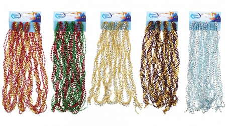 Украшение елочное «Бусы», длина 2,7 м, ширина 4 мм, пластик, ассорти (цена за 1 бусы) Украшение елочное «Бусы», длина 2,7 м, ширина 4 мм, пластик, ассорти (цена за 1 бусы)