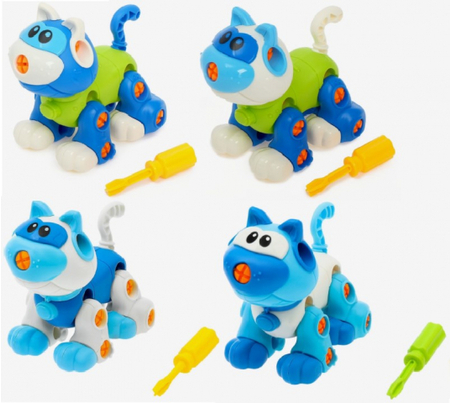 Конструктор винтовой «Кошечка», 43 детали, цвета деталей конструктора - ассорти Конструктор винтовой «Кошечка», 43 детали, цвета деталей конструктора - ассорти