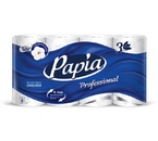 Бумага туалетная Papia Professional, 8 рулонов, ширина 95 мм, белая
