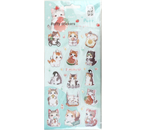 Наклейки объемные Meshu, 10×23 см, 29 шт., I Meow You Наклейки объемные Meshu, 10×23 см, 29 шт., I Meow You