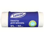 Пакеты для мусора Luscan (ПНД), 35 л, 30 шт., белые Пакеты для мусора Luscan (ПНД), 35 л, 30 шт., белые