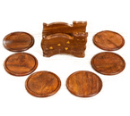 Набор деревянных подставок под горячее Sima-Land, 6 шт., 11,5×13×6,5 см, «Кошка»